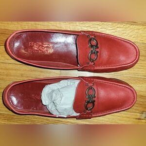Salvatore Ferragamo Red Loafers